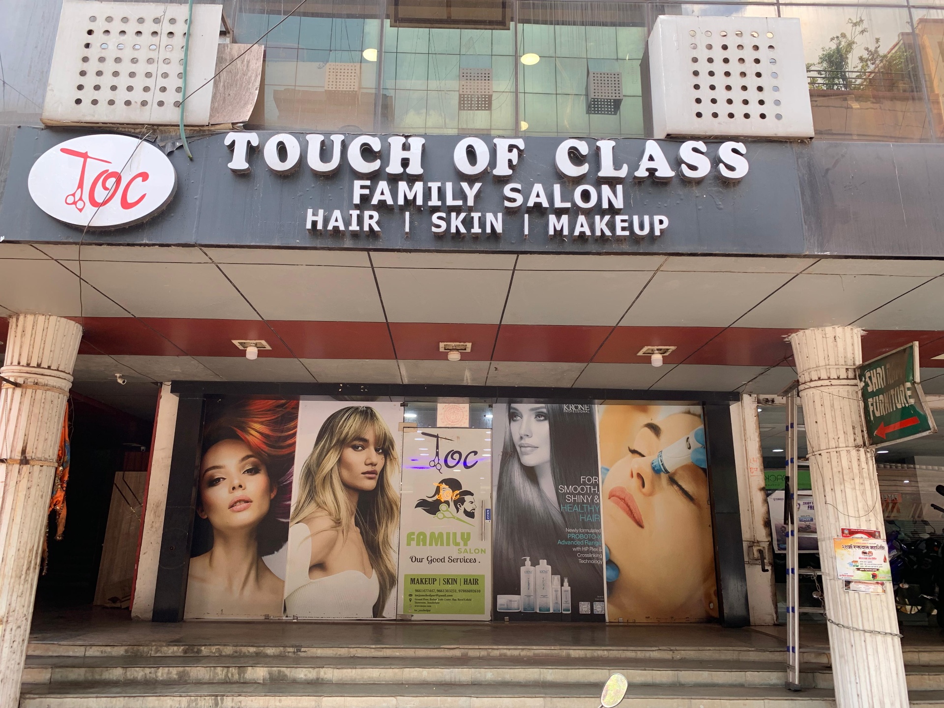 Touch of Class Family Salon storefront in Bistupur, Jamshedpur